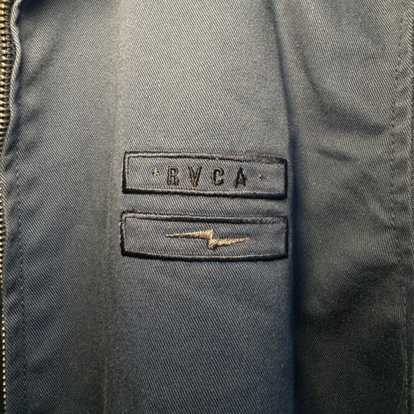 RVCA Navy Blue Lightweight Bomber Jacket - Picture 6 of 7